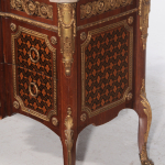 Louis XVI Style Marquetry-Inlaid and Bronze-Mounted Marble-Top Commode - Image 5
