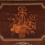Louis XVI Style Marquetry-Inlaid and Bronze-Mounted Marble-Top Commode - Image 6