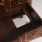 Louis XVI Style Marquetry-Inlaid and Bronze-Mounted Marble-Top Commode - Image 7