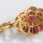 Ruby, Sapphire Ear Clips, Pendant - Image 2