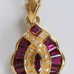 Ruby, Sapphire Ear Clips, Pendant - Image 4