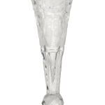 Very Fine Realistically Wheel-Cut Figural Cut Glass Trumpet-Form Vase