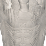 Very Fine Realistically Wheel-Cut Figural Cut Glass Trumpet-Form Vase - Image 2